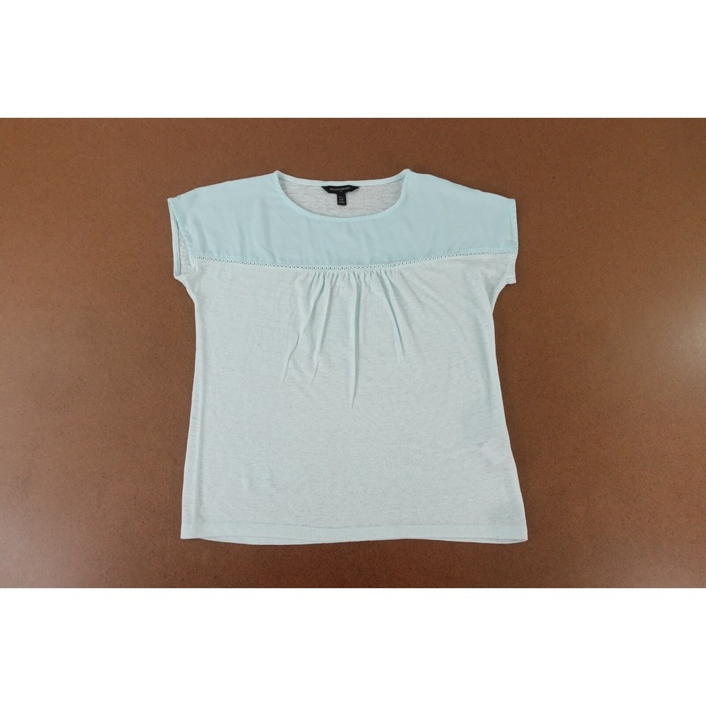 Banana Republic Women's Size XS Petite Light Blue Short Sleeve Round Neck Tee